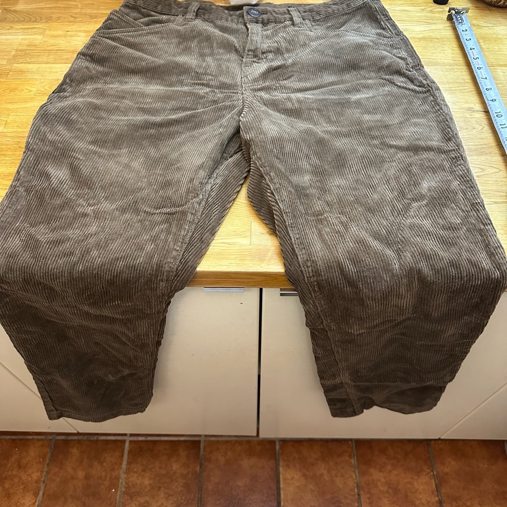 Volcom Men's Brown Corduroy Pants Louie Lopez Regular Tapered Size 32